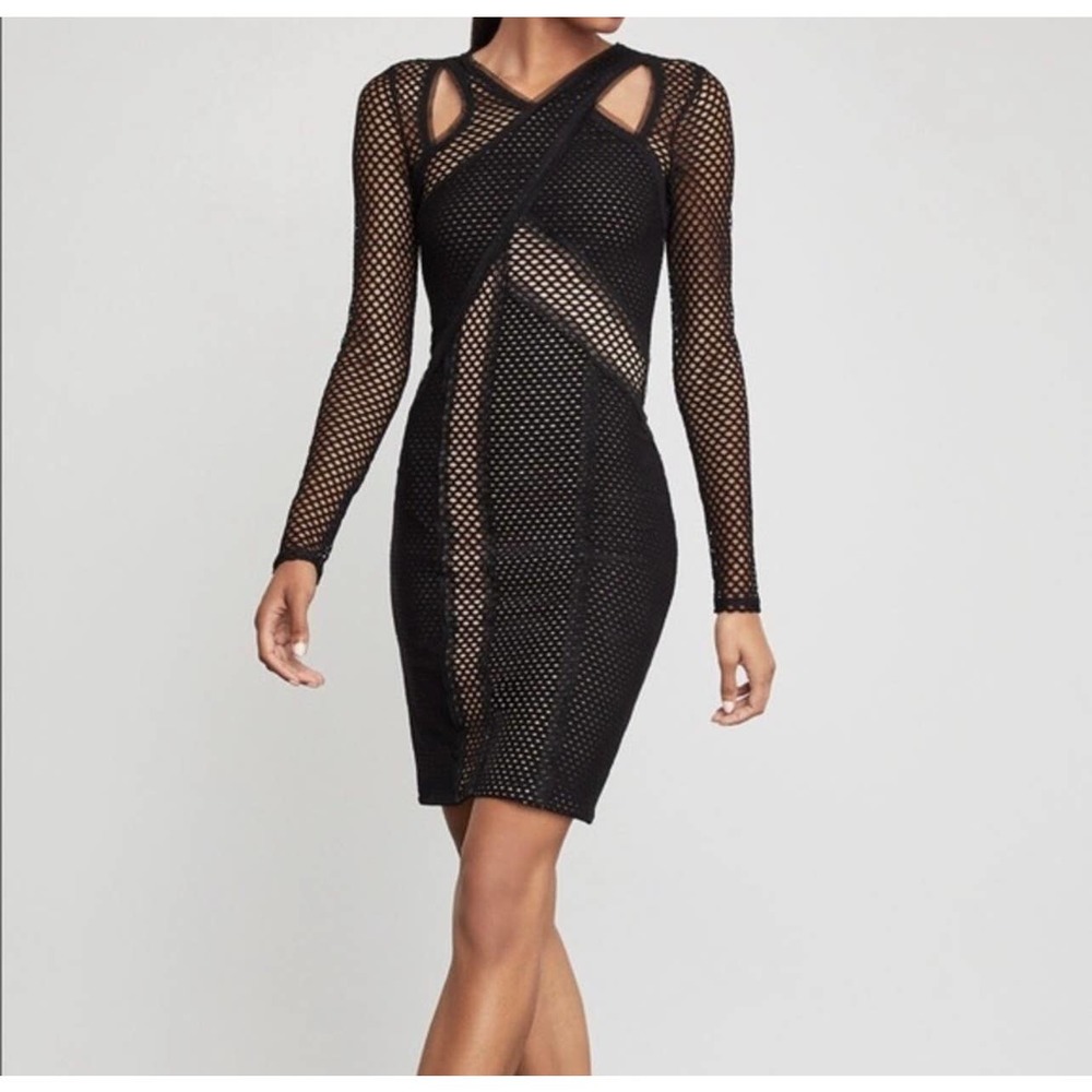 BCBG Maxazaria Black Body Con Jaylynn Dress Women’s Size XS